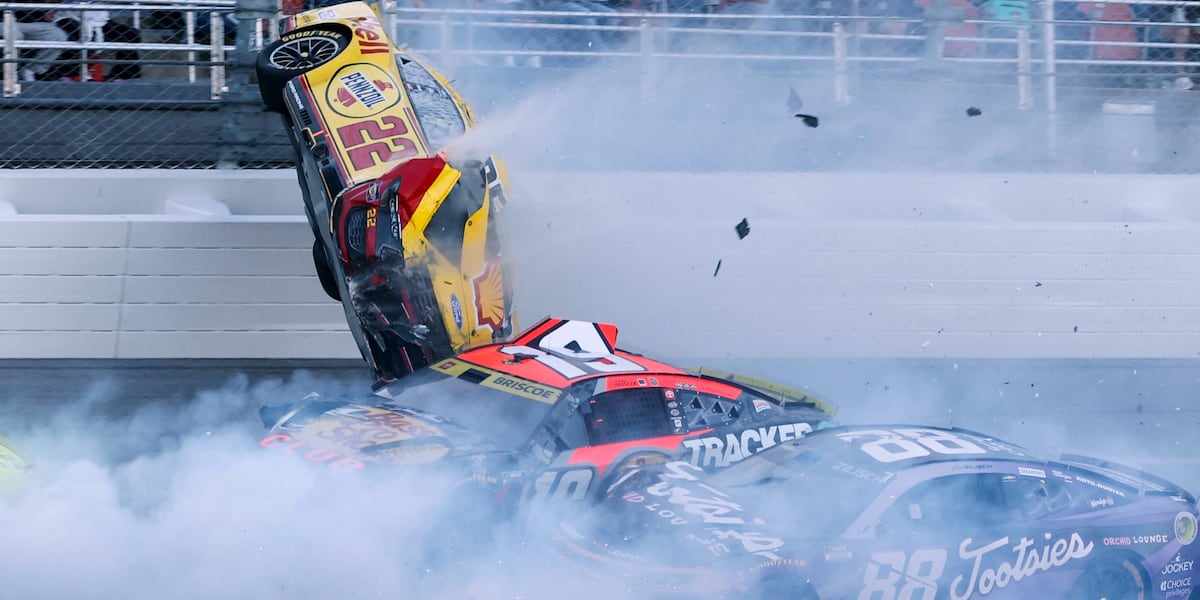 Gray R. Rogers NASCAR race at Talladega stopped after Joey Logano’s car goes airborne ...
