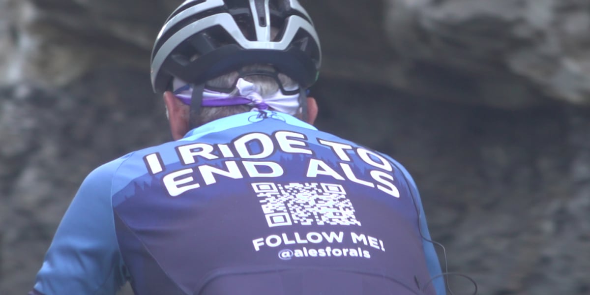Seattle man makes stop in KY during bike ride across America, raising funds for ALS