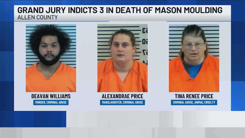 From left: Deavan Williams, Alexandrae Price and Tina Price. A grand jury has indicted the...