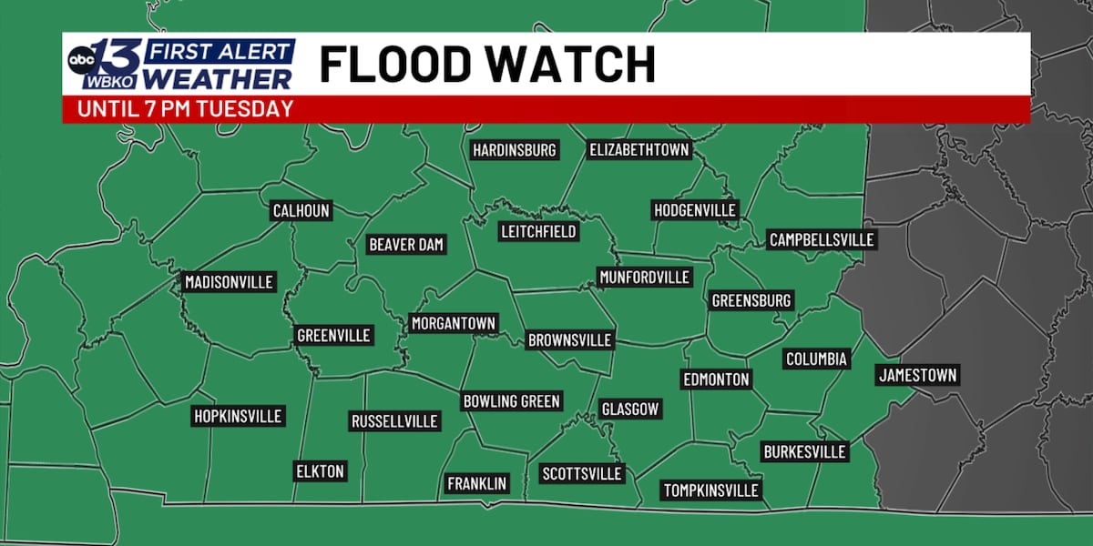 ALERT DAY: Heavy rain and storms lead to flooding potential.