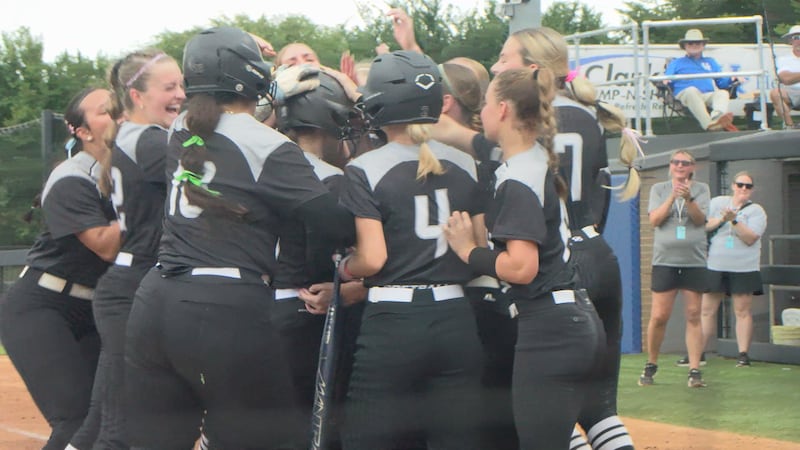 McLaine Hudson hits a leadoff home run on the first pitch of the game.
