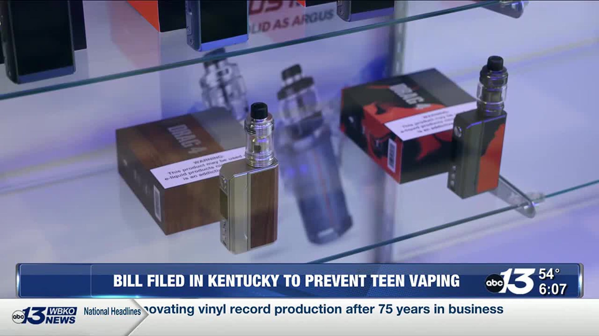 Bill filed to prevent teen vaping in Kentucky Bill filed to prevent teen vaping in Kentucky