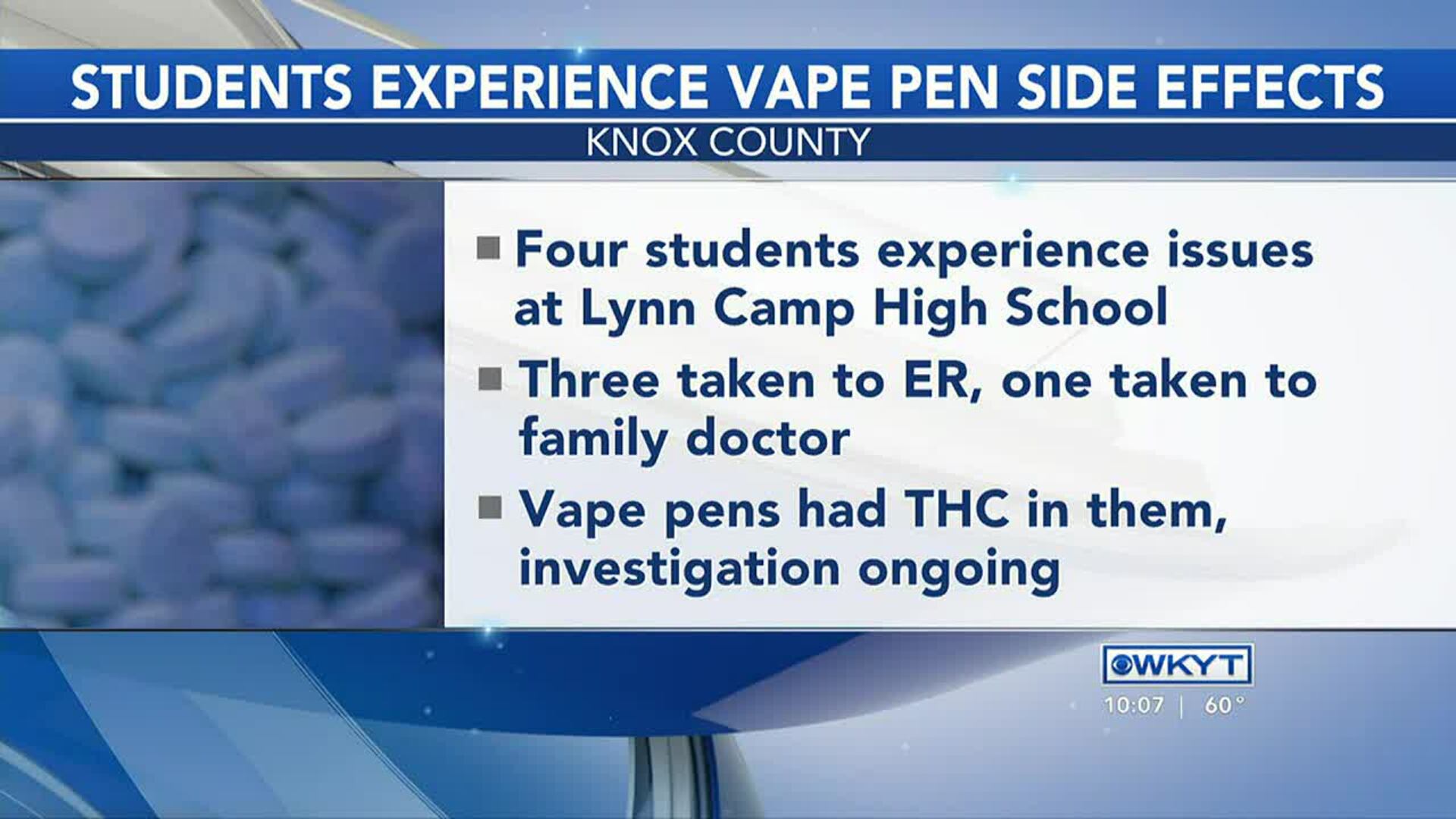 WATCH | Southern Ky. high school students hospitalized after using vape pen according to school officials WATCH | Southern Ky. high school students hospitalized after using vape pen according to school officials