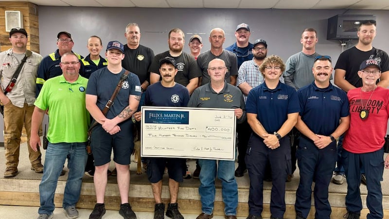 A $400,000 grant was awarded to Muhlenberg County's 8 fire departments