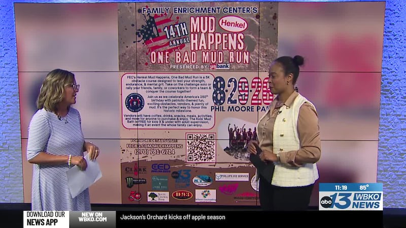 MIDDAY LIVE: Family Enrichment Center hosts 14th annual Mud Happens, One Bad Mud Run