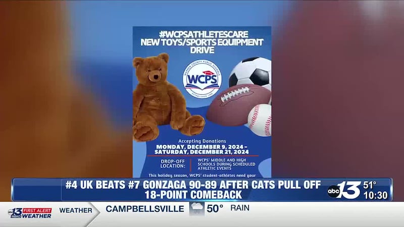 WCPS to hold toy and sports equipment drive from Dec. 9 to Dec. 21